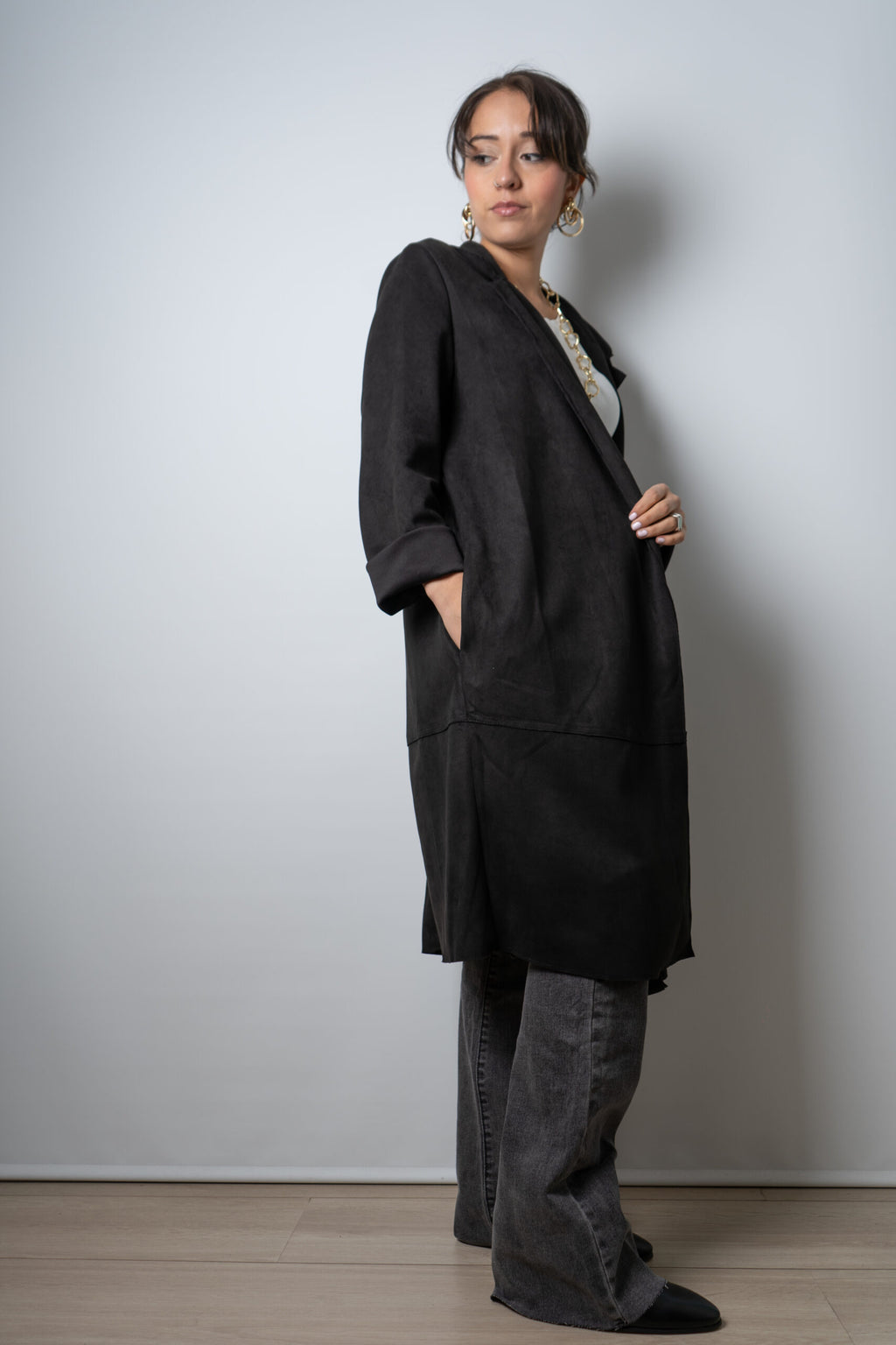 Chaqueta Gamuza - Negro