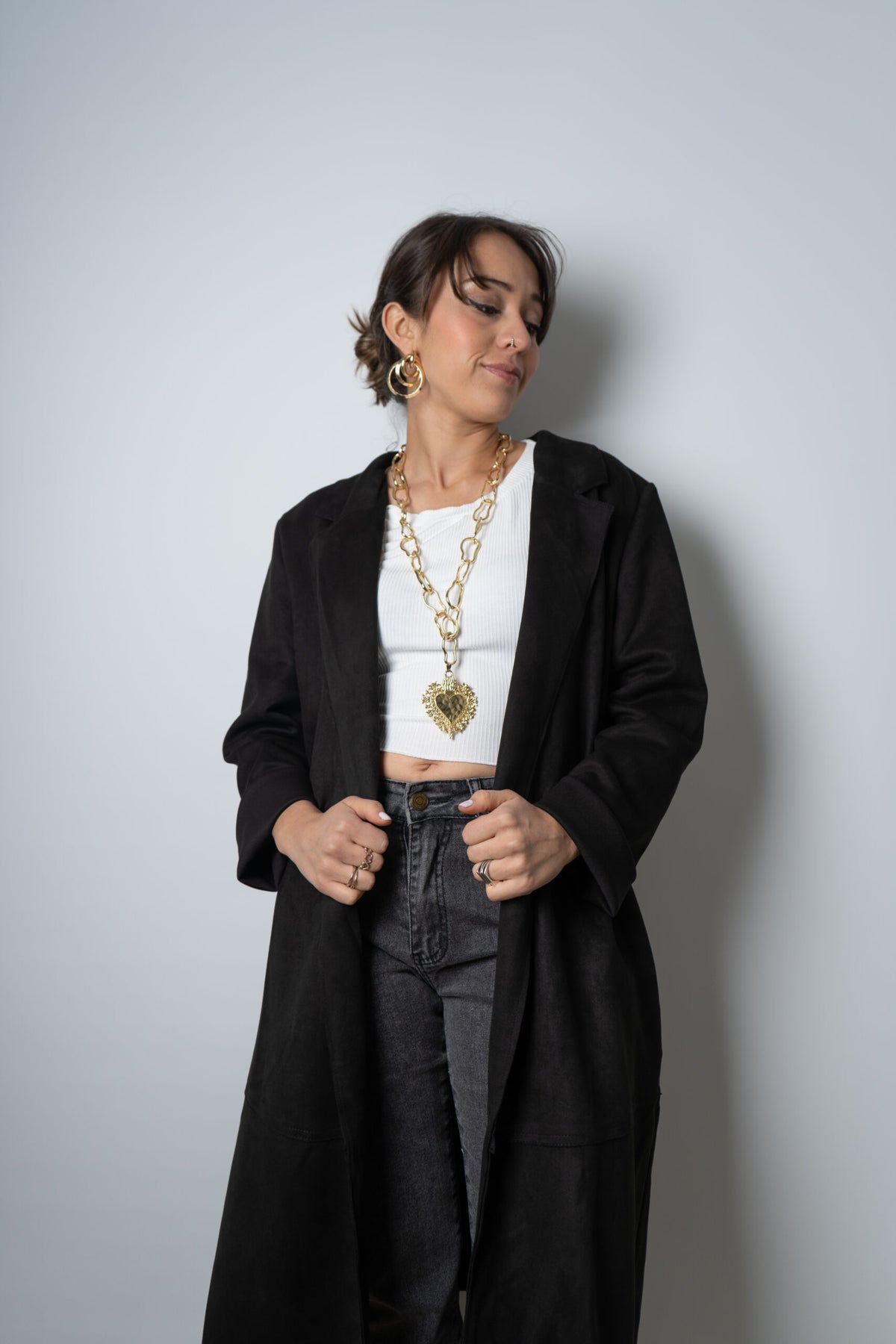 Chaqueta Gamuza - Negro