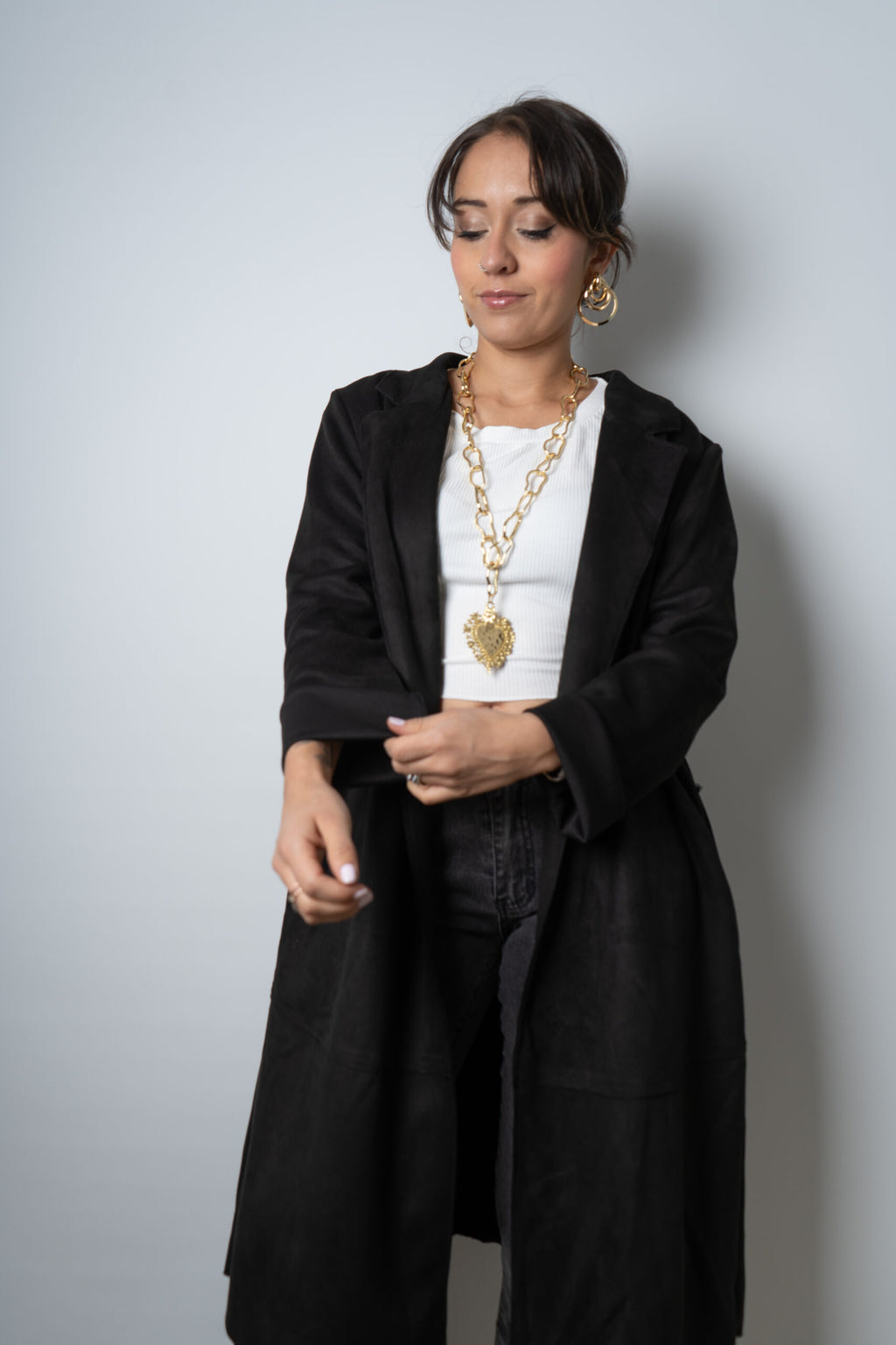 Chaqueta Gamuza - Negro