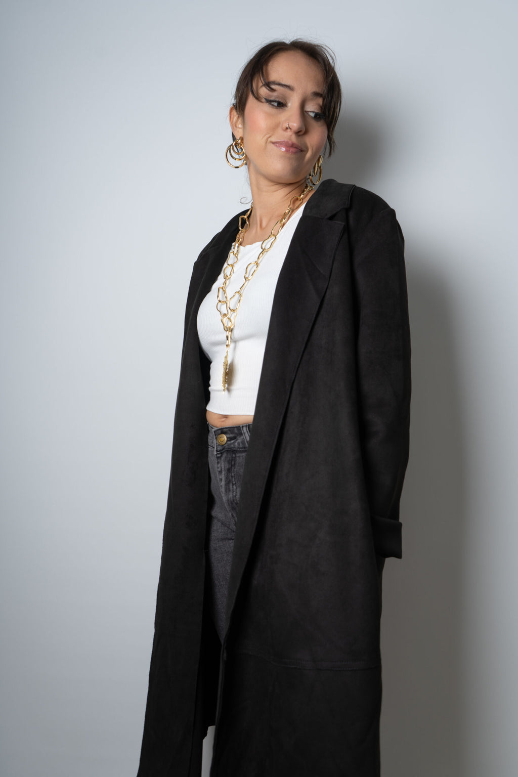 Chaqueta Gamuza - Negro