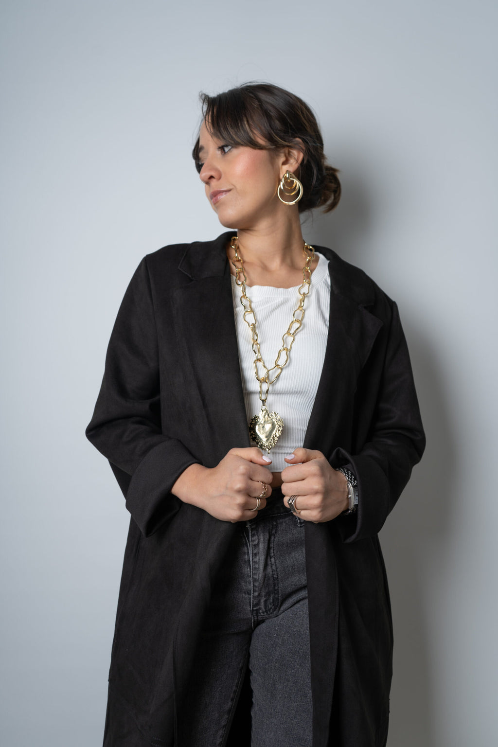 Chaqueta Gamuza - Negro