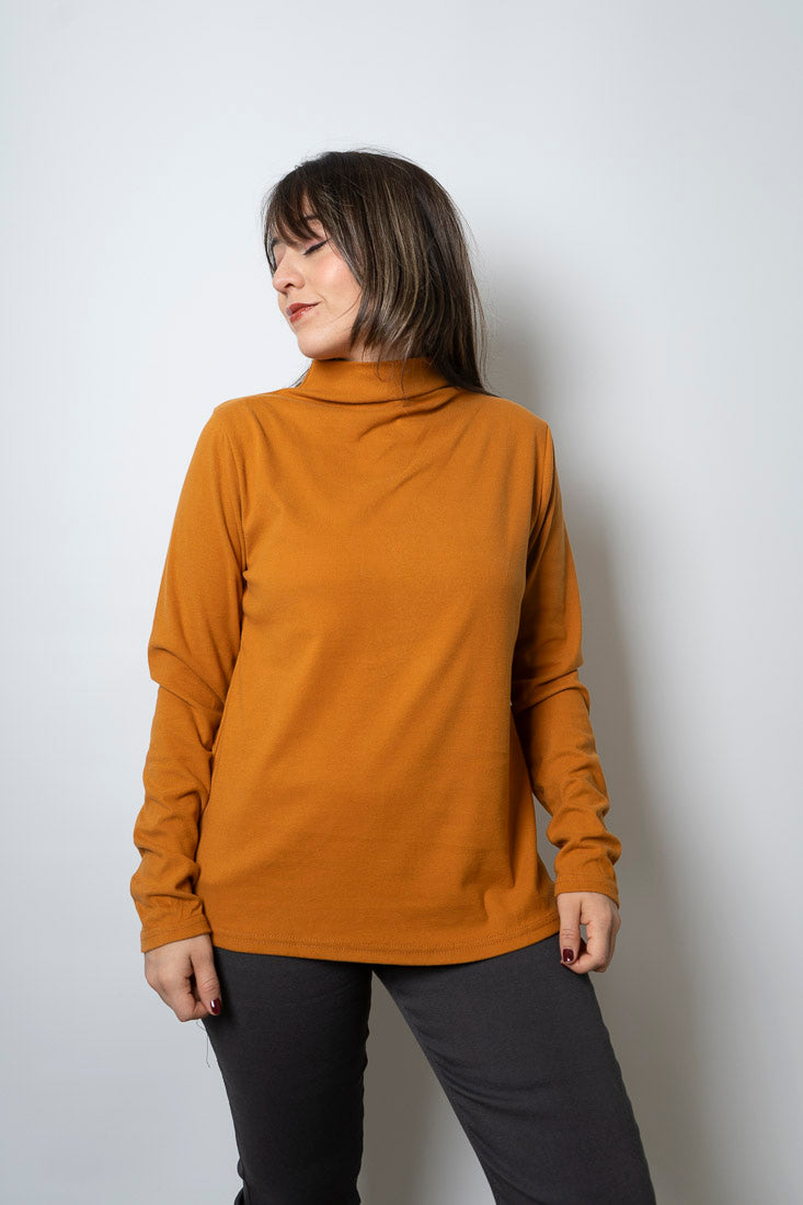 Polera beatle algodon - Mostaza