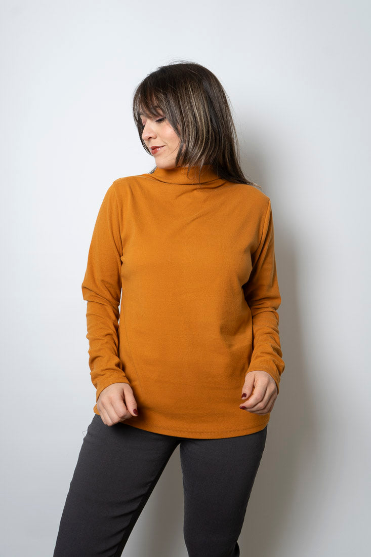 Polera beatle algodon - Mostaza