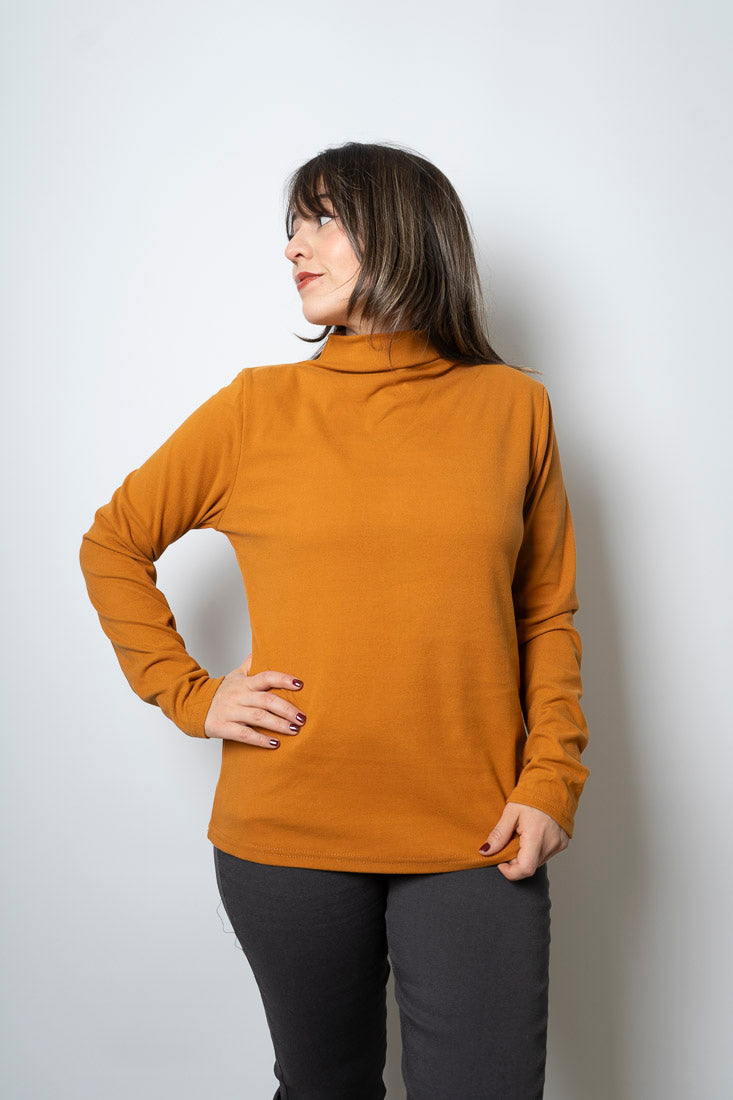 Polera beatle algodon - Mostaza