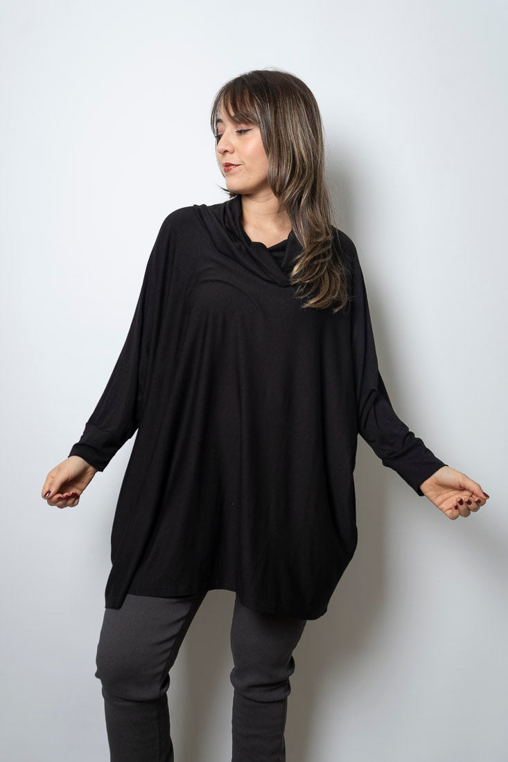 Polera Antonia - algodon - Negro