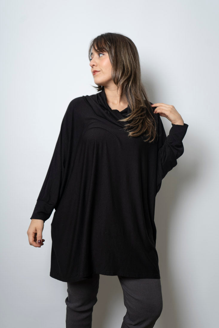 Polera Antonia - algodon - Negro