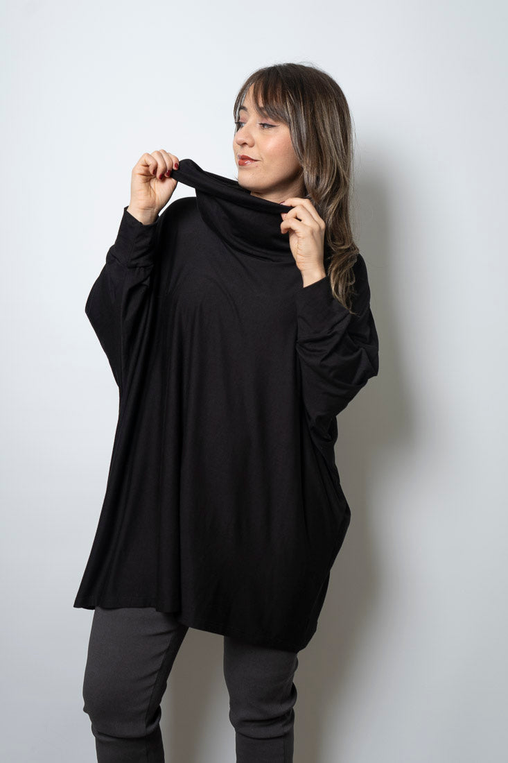 Polera Antonia - algodon - Negro