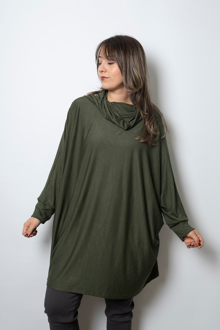 Polera Antonia - algodon - Verde oscuro