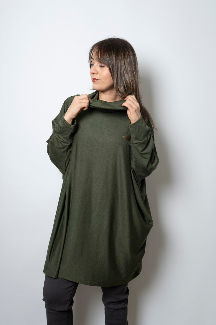 Polera Antonia - algodon - Verde oscuro