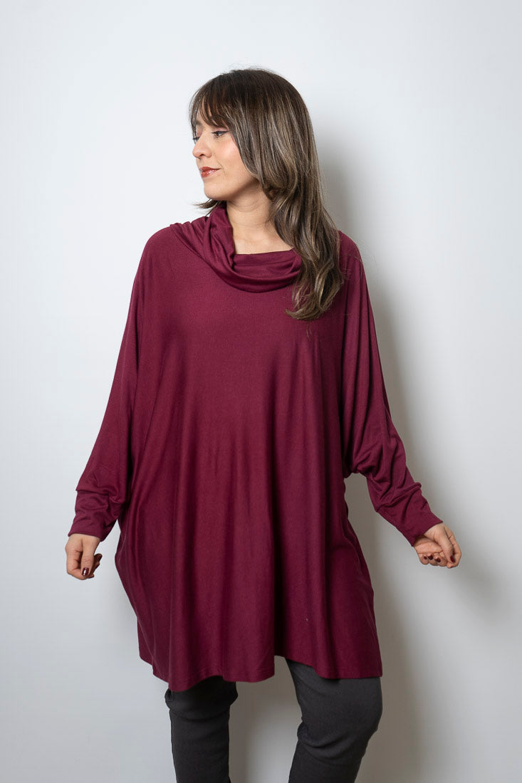 Polera Antonia - algodon - Burdeo