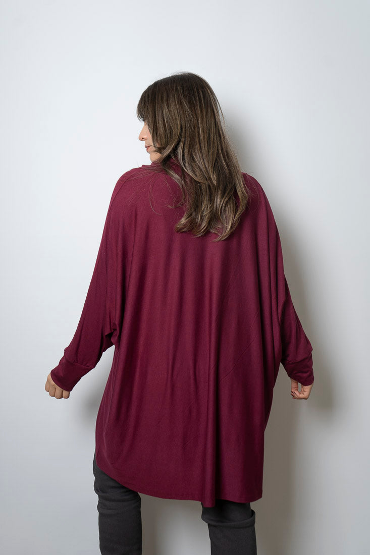 Polera Antonia - algodon - Burdeo