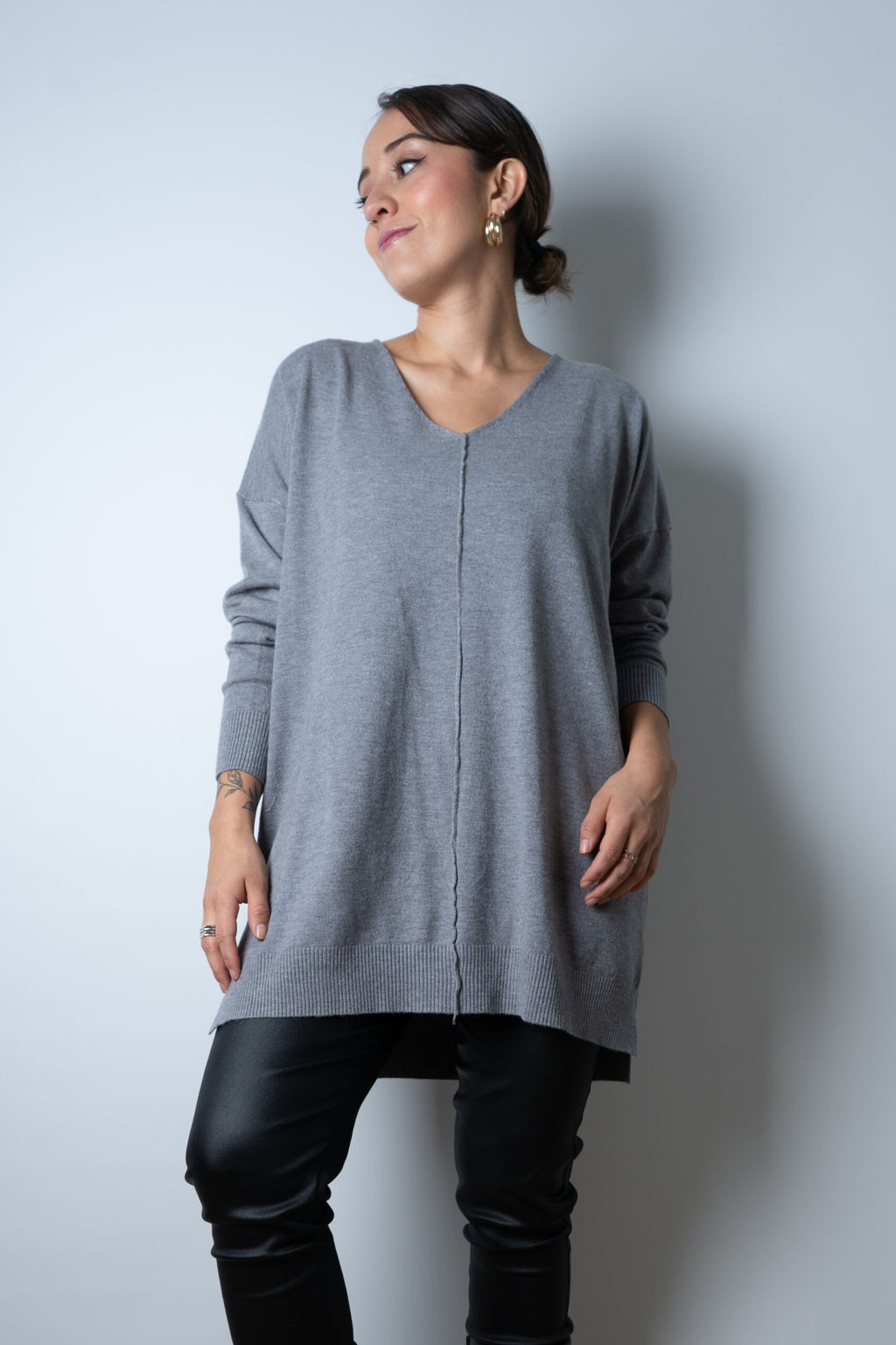 Sweater Laica - Gris ocuro