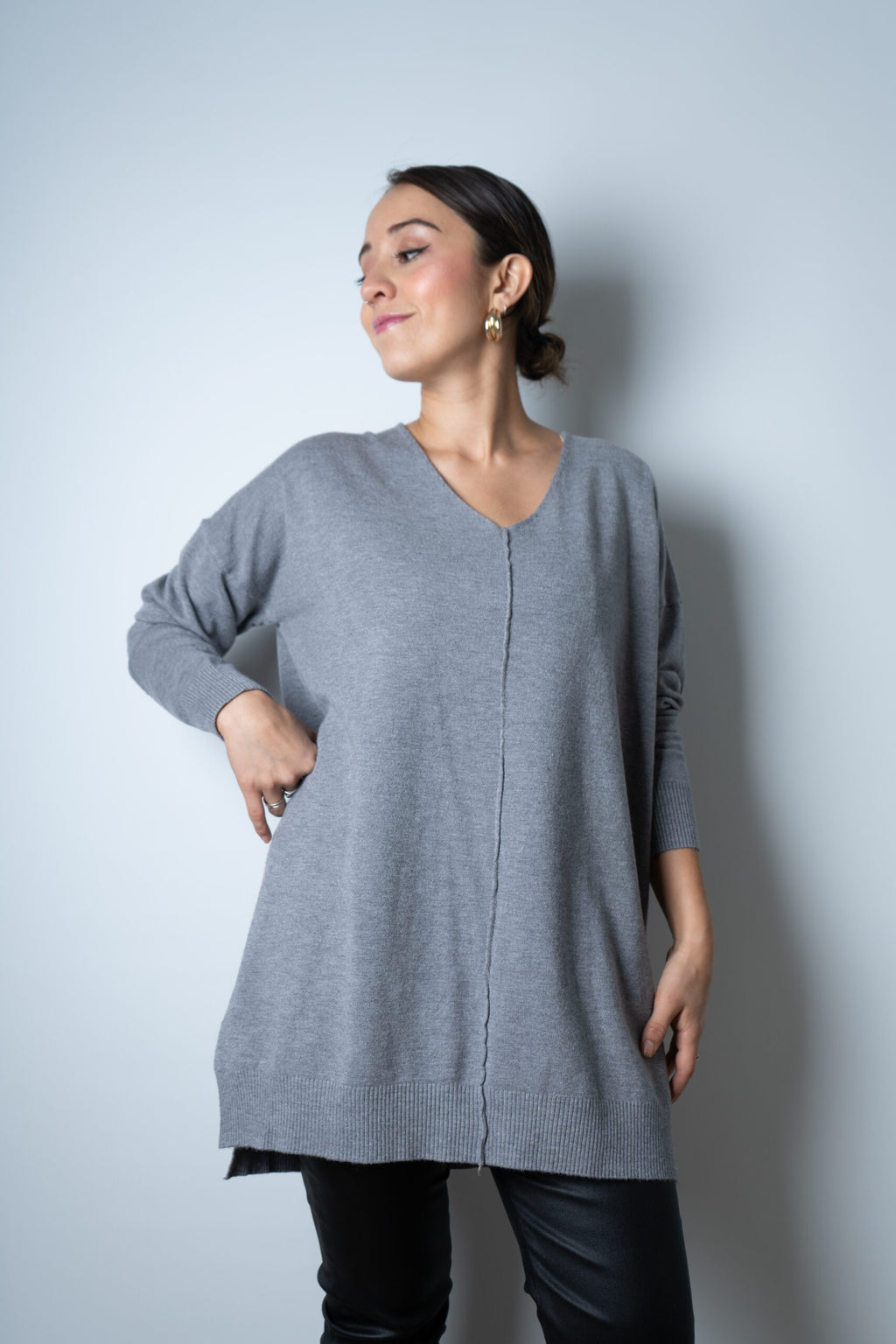 Sweater Laica - Gris ocuro
