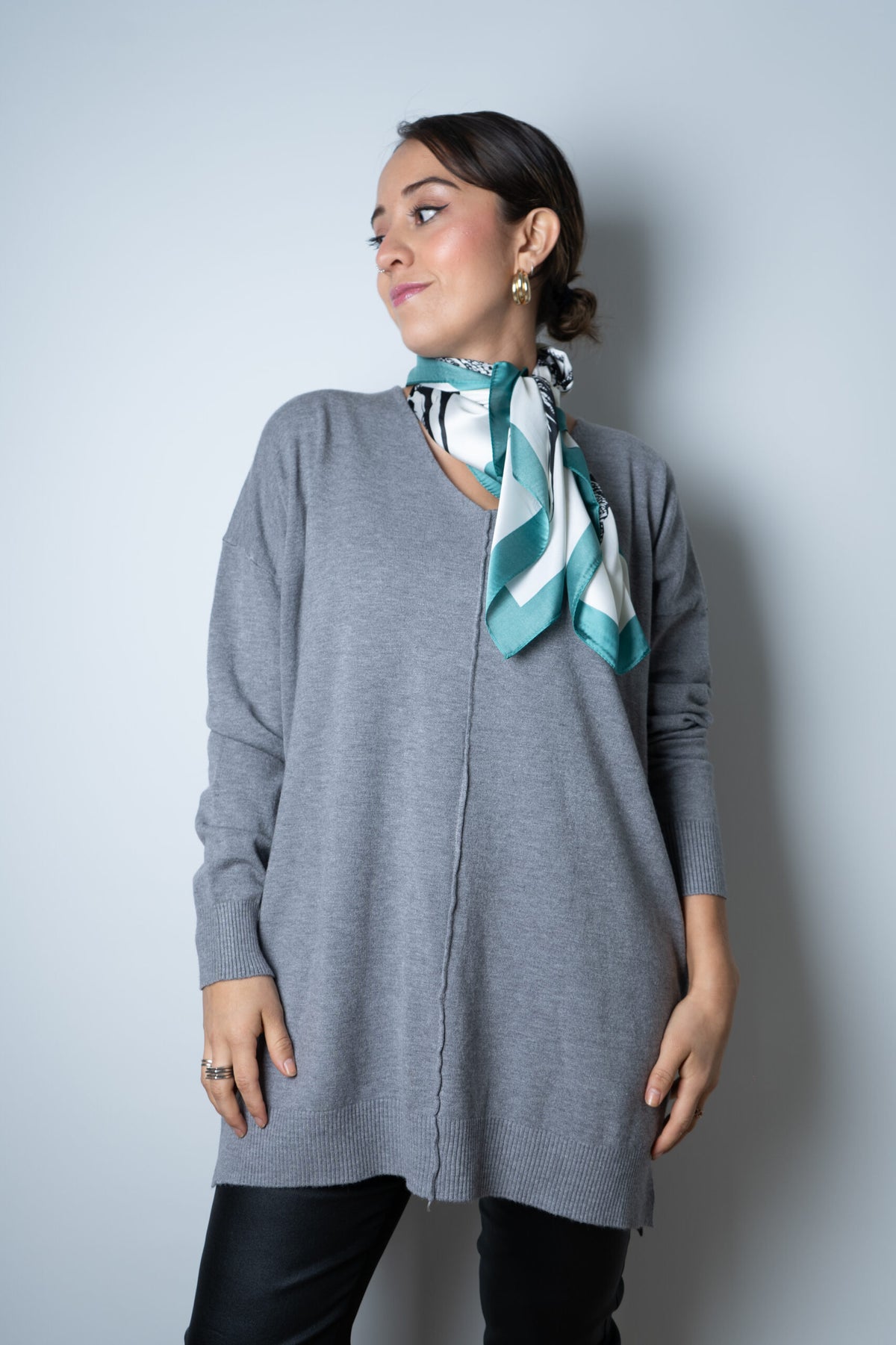 Sweater Laica - Gris ocuro