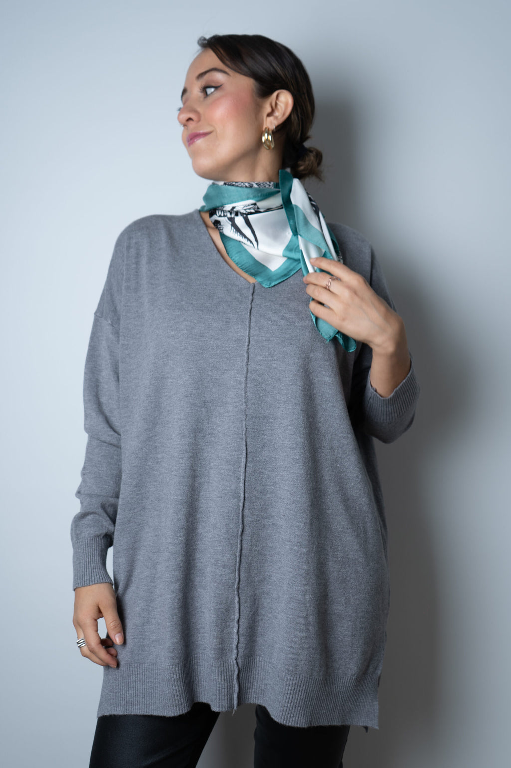 Sweater Laica - Gris ocuro