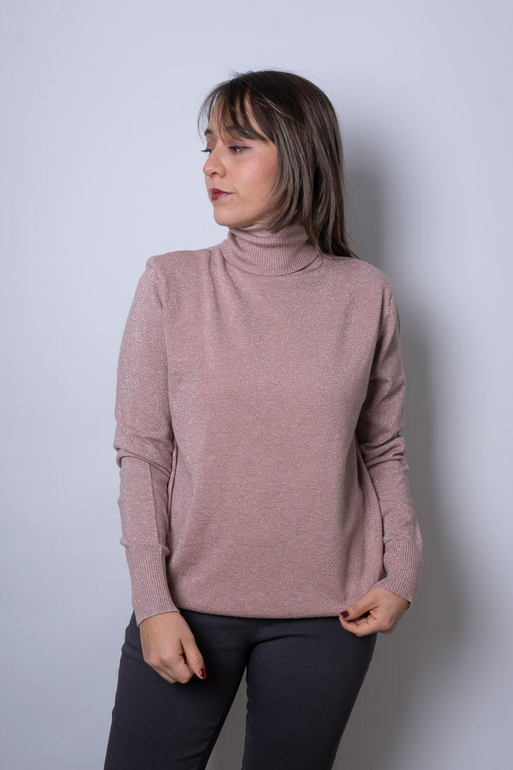 Sweater Beatle brillante - Palo Rosa