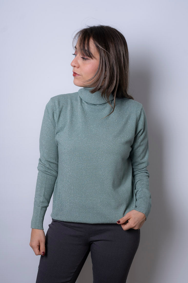 Sweater Beatle brillante - Verde agua