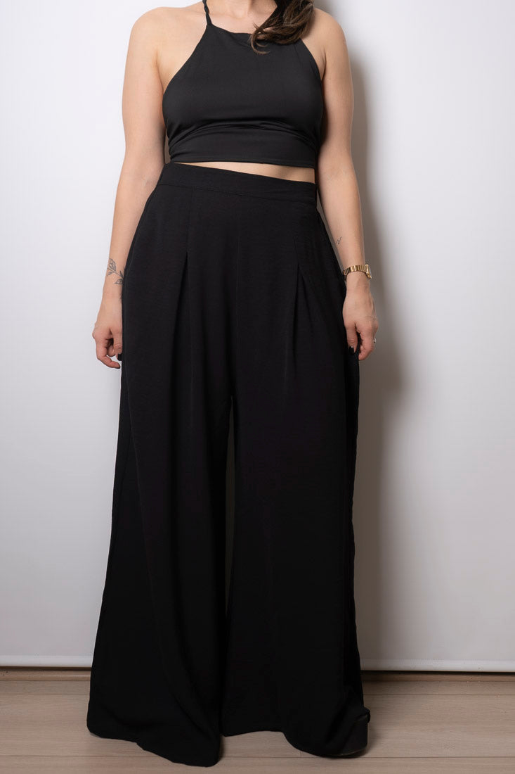 Pantalon Palazzo Aurora - Negro