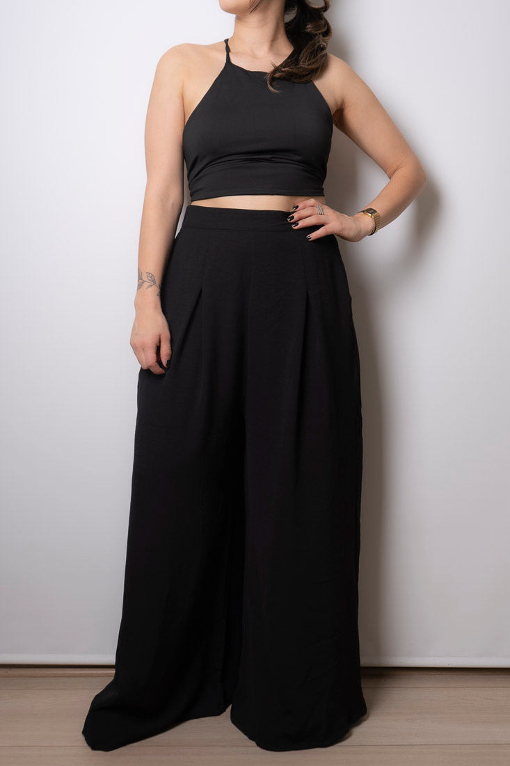 Pantalon Palazzo Aurora - Negro
