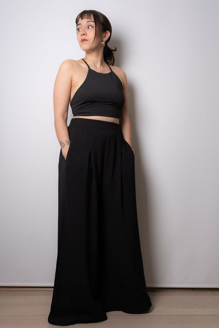 Pantalon Palazzo Aurora - Negro