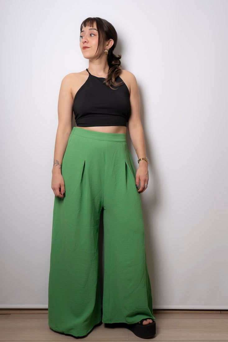Pantalon Palazzo Aurora - Verde