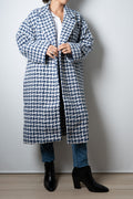 Chaquetón Lanilla - Azul con blanco