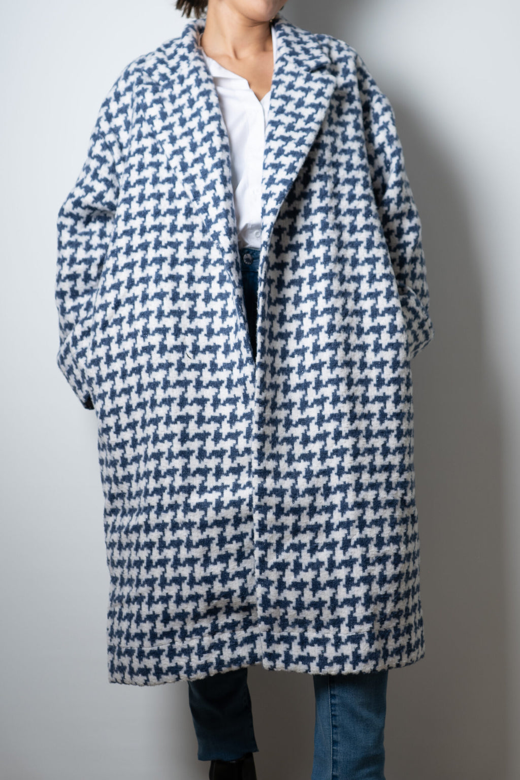 Chaquetón Lanilla - Azul con blanco