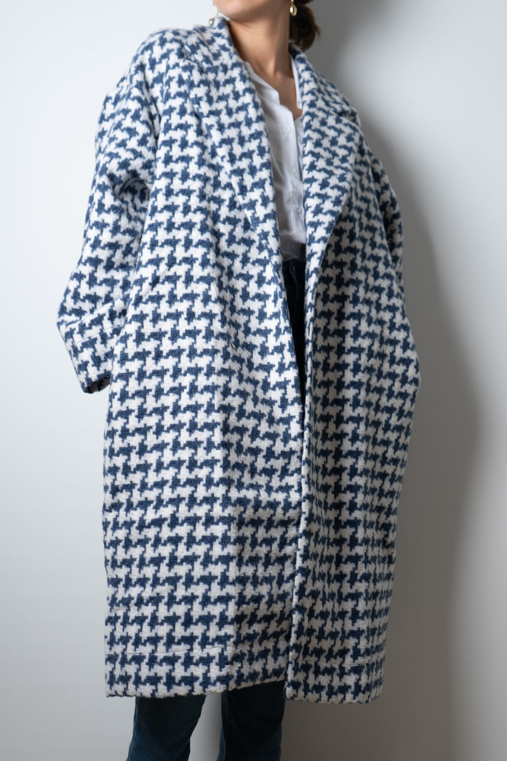 Chaquetón Lanilla - Azul con blanco