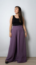 Pantalon palazo panal - Lila