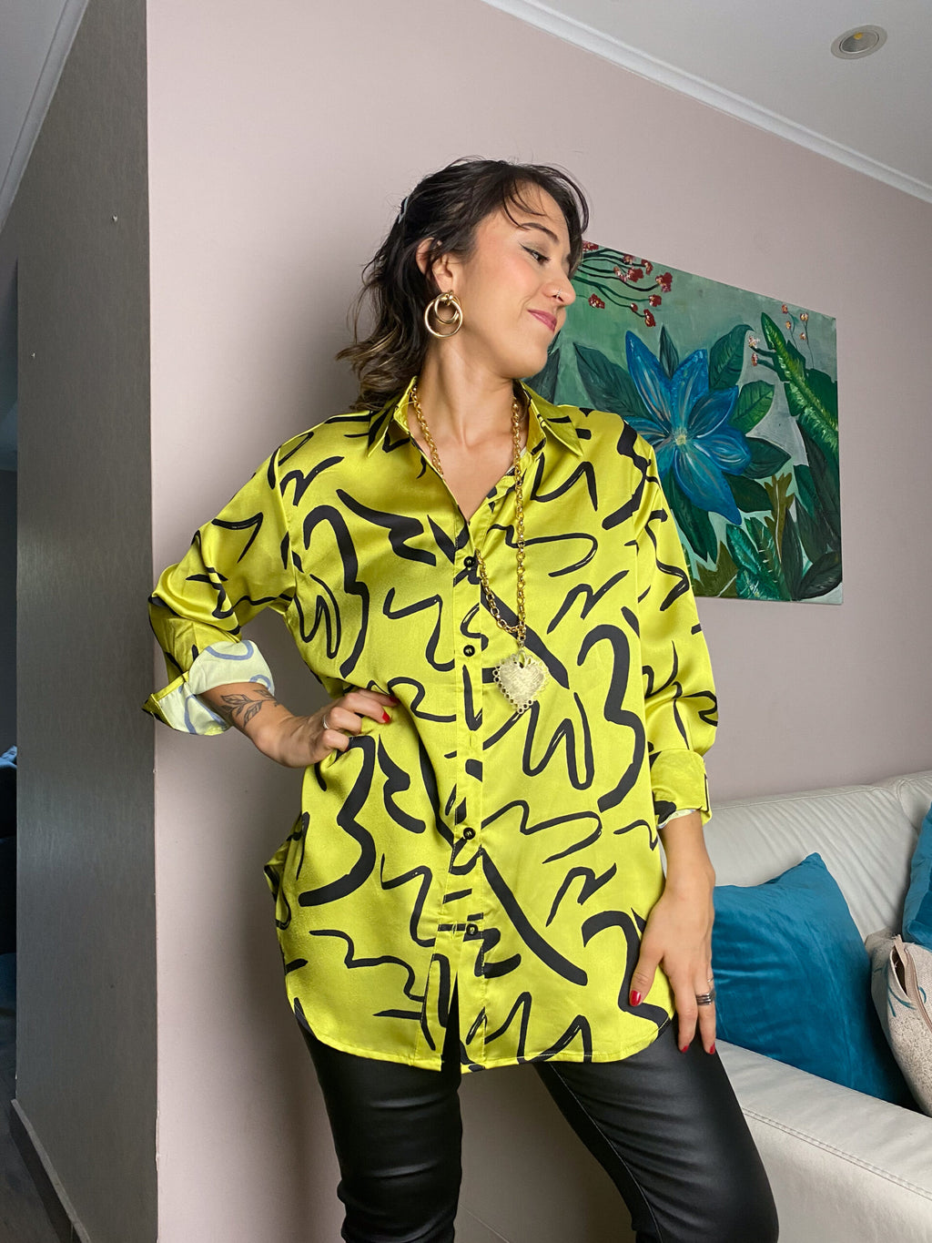 Blusa diseño - Verde claro