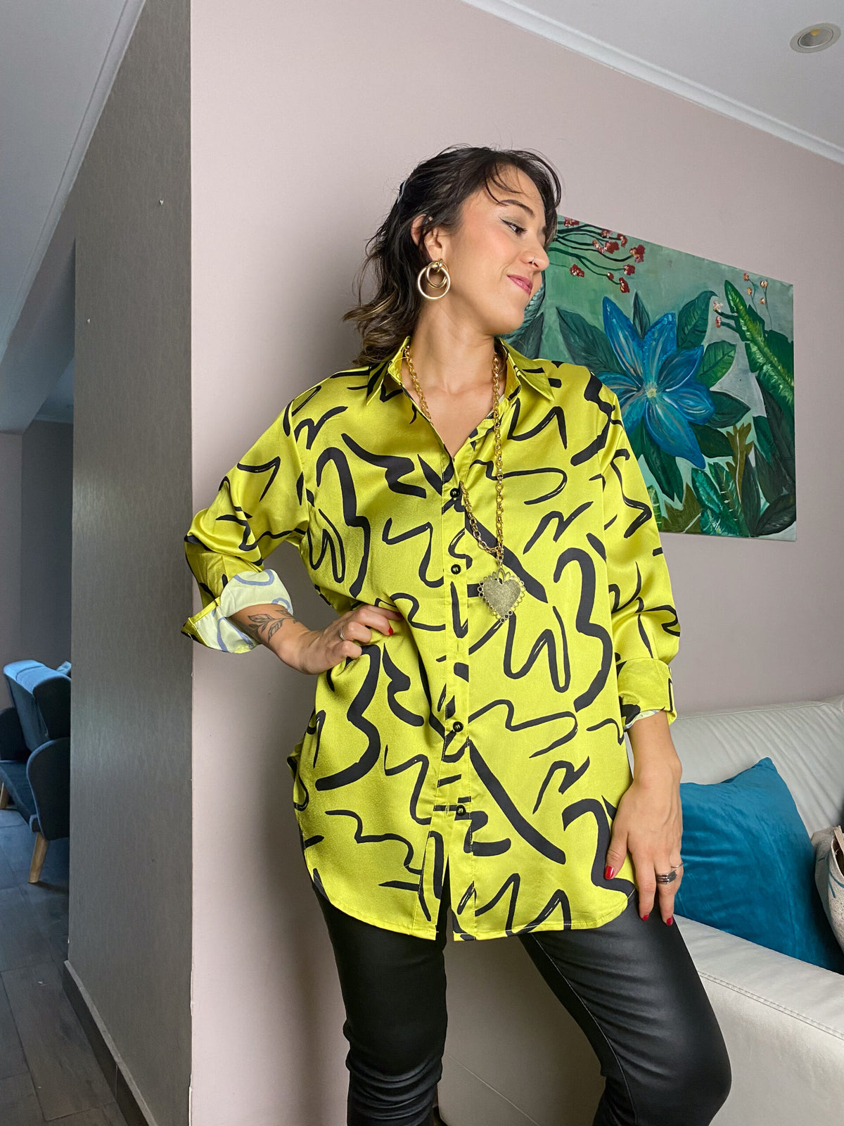 Blusa diseño - Verde claro