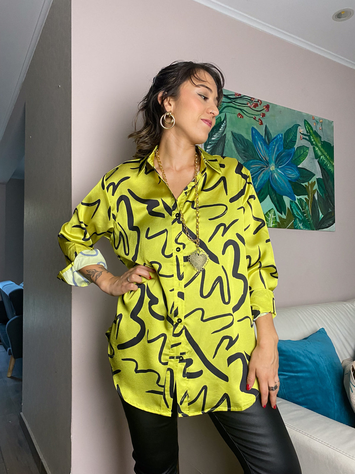 Blusa diseño - Verde claro
