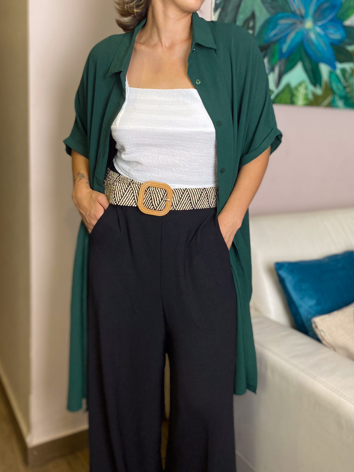 Blusa Olivia - Verde oscuro