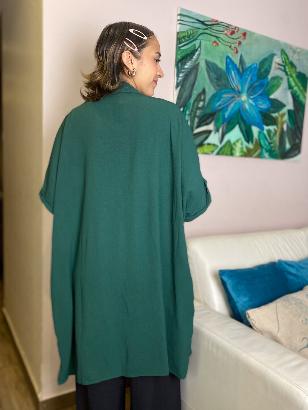 Blusa Olivia - Verde oscuro