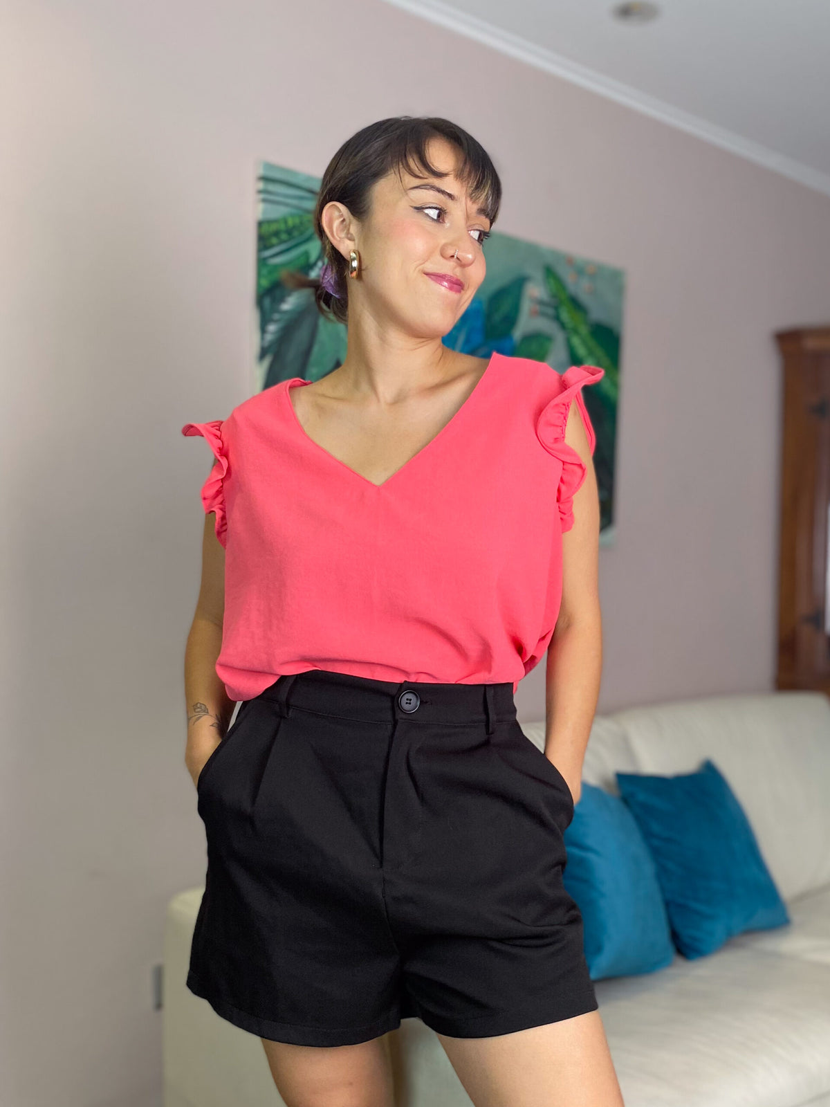 Blusa Carmina - Coral