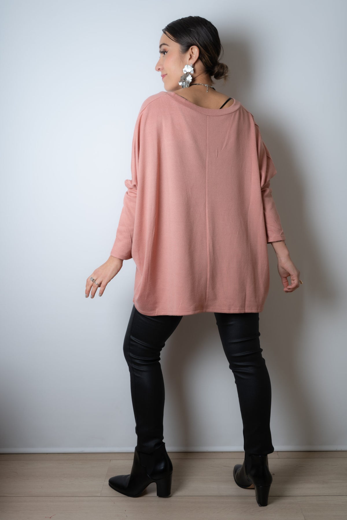 Polera Lanilla Básica - Rosada