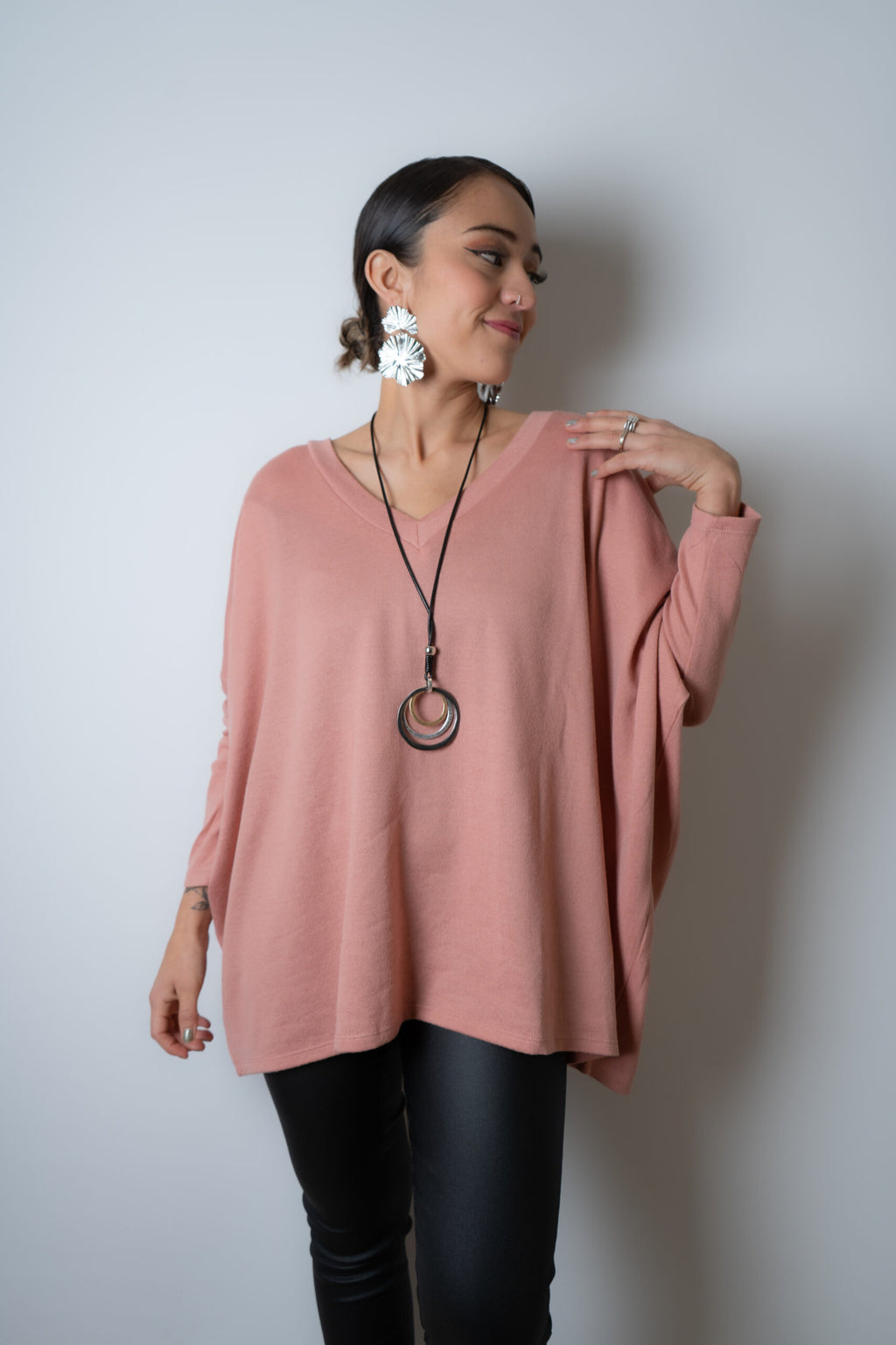 Polera Lanilla Básica - Rosada