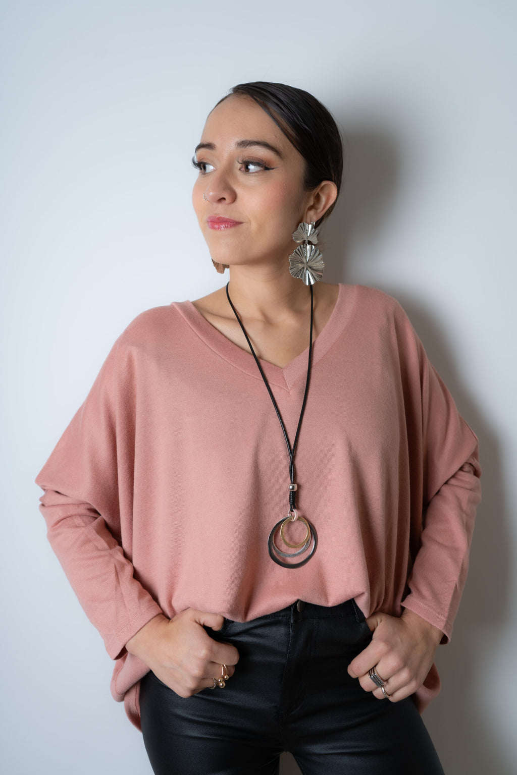 Polera Lanilla Básica - Rosada