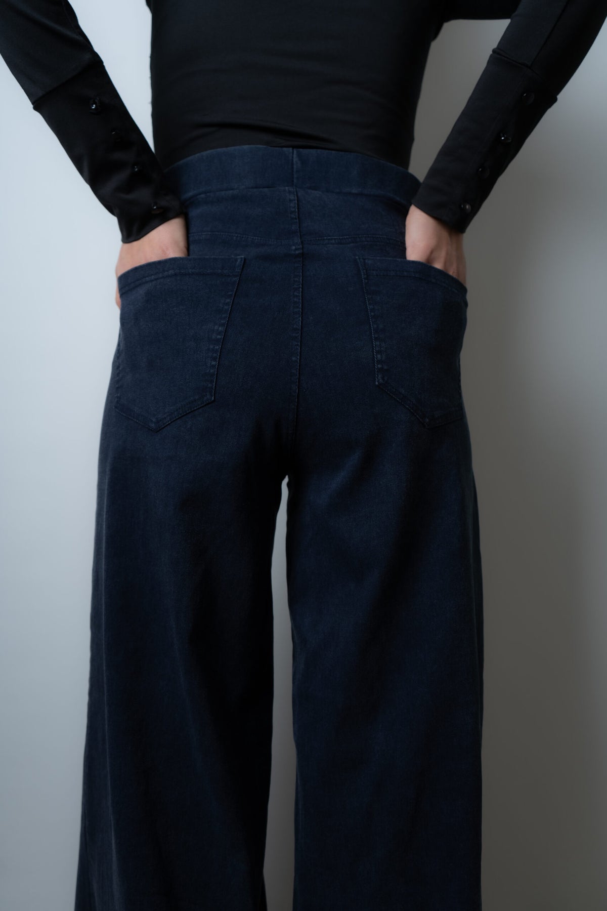 Pantalon Palazzo Gabardina - Azul