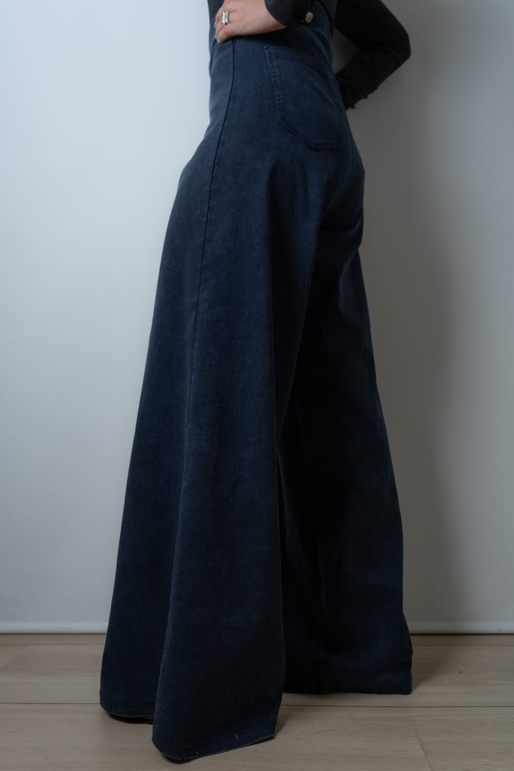 Pantalon Palazzo Gabardina - Azul