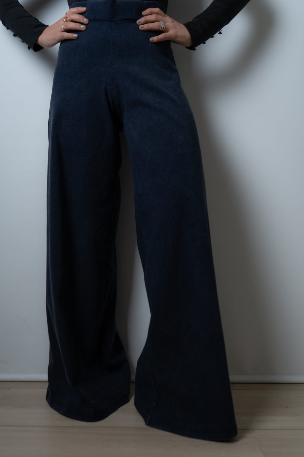 Pantalon Palazzo Gabardina - Azul