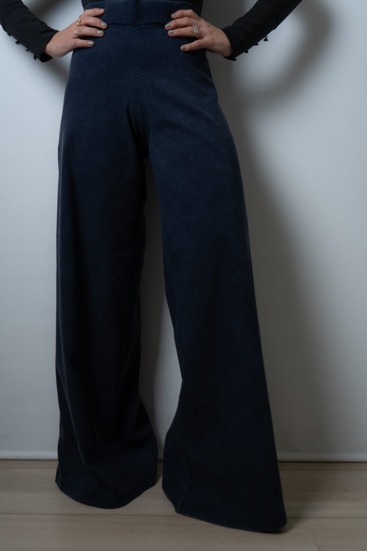 Pantalon Palazzo Gabardina - Azul