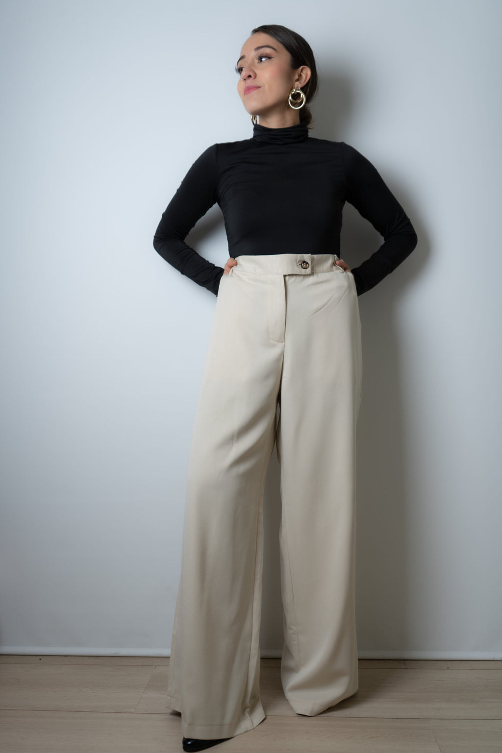Pantalón Palazzo Formal - Crema