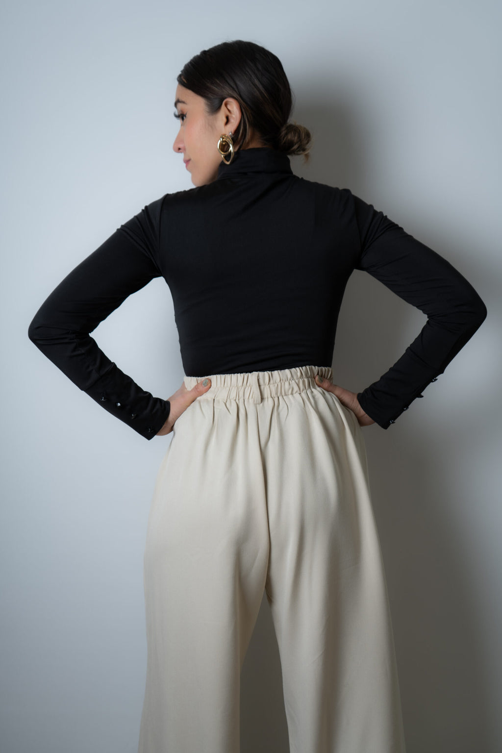 Pantalón Palazzo Formal - Crema
